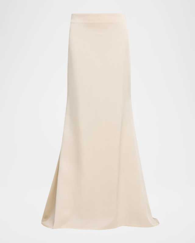 Satin Maxi Trumpet Skirt